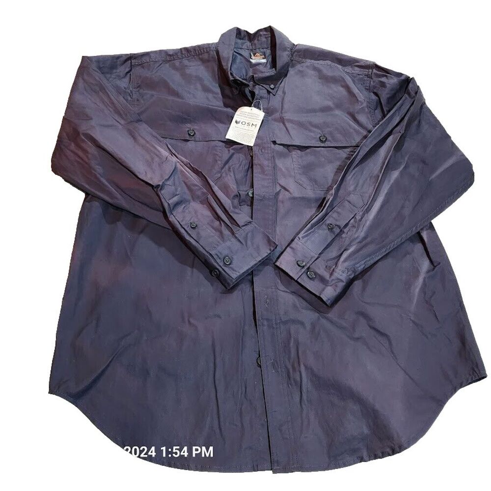 Ridgecut Toughwear Button Down Shirt Mens XLT Grey Workwear Cotton Sun Damage